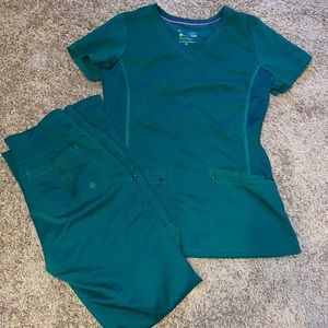 Hunter Green Scrubs Set